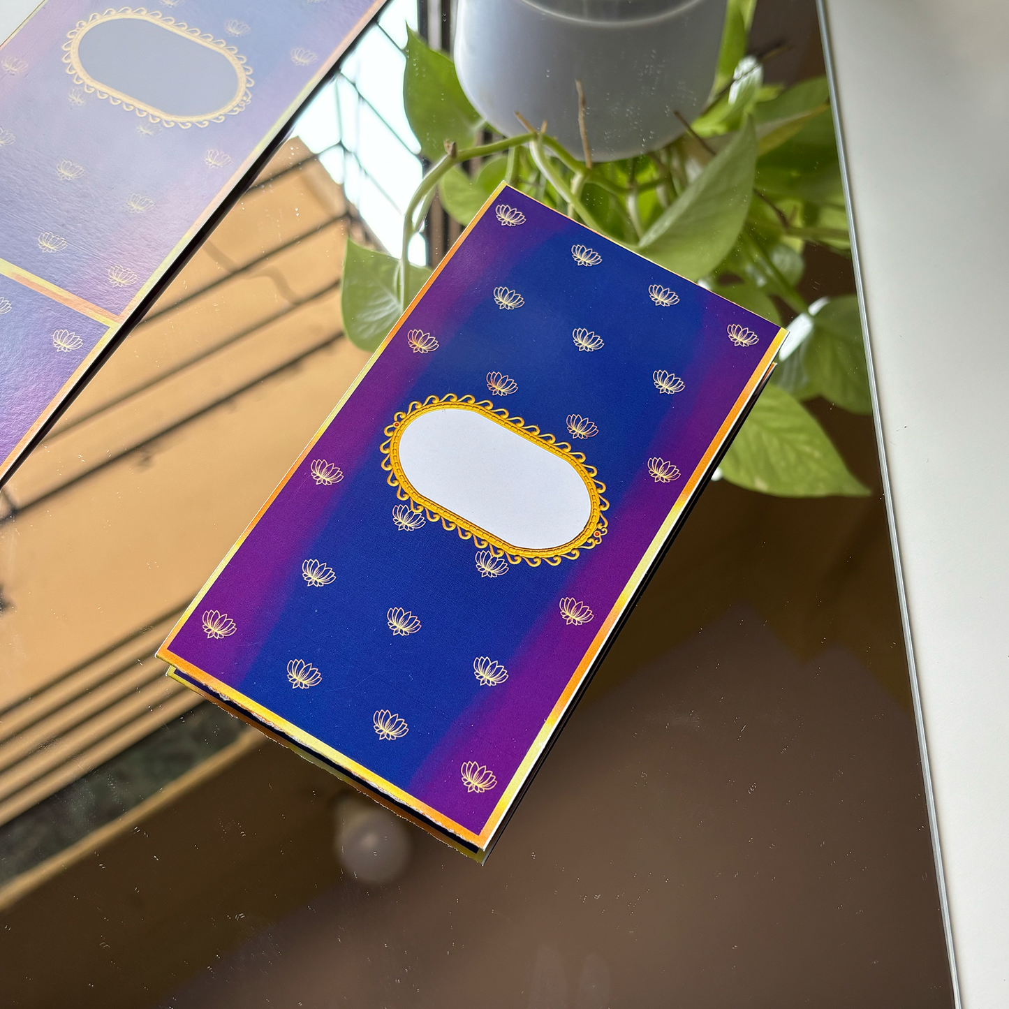 Paithani Card- Lotus Collection